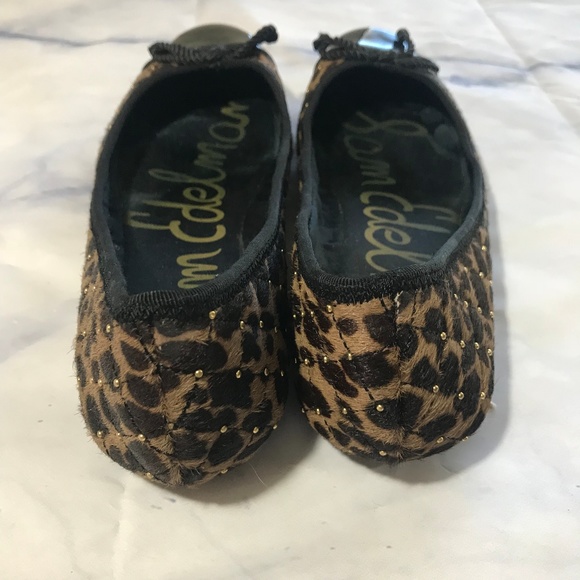 Sam Edelman Calypso Leopard Print Bow Ballet Flats - Picture 4 of 6